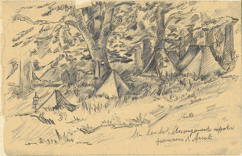 Image for Schizzo dal vero "Accampamento provvisorio di Arsoli"
