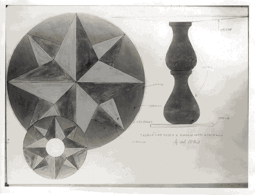 Image for VII Triennale - Mostra dei metalli e dei vetri - Studio per tavolo in vetro inciso di Piero Fornasetti