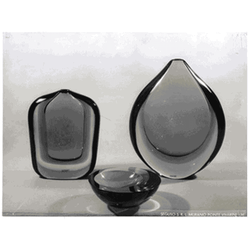 Image for XI Triennale - Mostra delle Produzioni d'arte - Sezione del vetro - Vasi e ciotola in vetro colorato - Flavio Poli