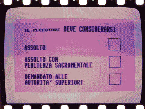 Image for XVII Triennale - Le città del mondo e il futuro delle metropoli - Oltre la città la metropoli - Immagine video delle diverse fasi della confessione del confessionale telematico di Umberto Cavenago, per la sezione Design (i comportamenti negli spazi pubblici, semipubblici e privati)