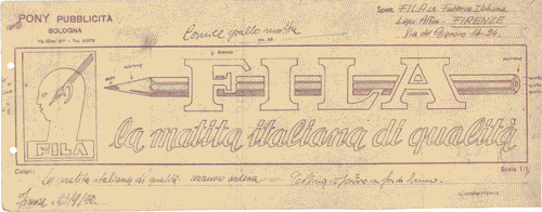Image for Bozzetto per pubblicità "Fila la matita italiana di qualità"