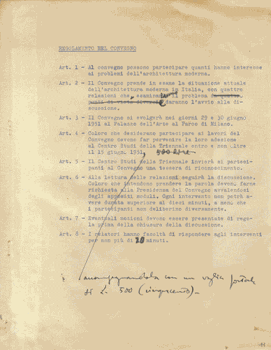 Image for Bozza di Regolamento del Convegno