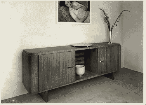 Image for V Triennale - Arti decorative e industriali - La Strada-Mostra d'ambienti moderni - Mobile della sala da gioco di una villa di Gherardo Bosio