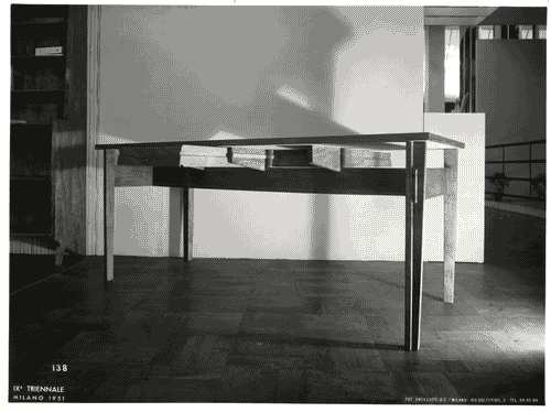 Image for IX Triennale - Abitazione - Alloggio n. 3: elementi di appartamento - Camera da letto per 2 ragazzi - Tavolo studio - Gianni Albricci