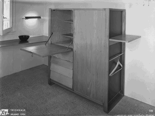 Image for X Triennale - Mostra della casa - Alloggio INCIS B - Armadio della camera "B" per i figli - Piero Bottoni - Leonardo Fiori - Augusto Piccoli