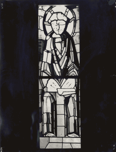 Image for IX Triennale - Mostra dei concorsi del Duomo e Mostra d'arte sacra - Salone d'onore - Antello della vetrata eseguita da Cristoforo de Amicis