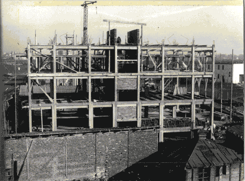 Image for IX Triennale - Quartiere sperimentale della Triennale di Milano (QT8) - Struttura della casa a quattro piani con sistema Gaburri - Gabriele Mucchi