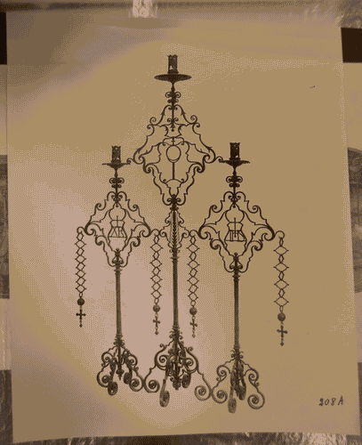 Image for Torciere in ferro battuto di Mario Saporiti