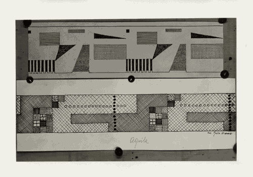 Image for VII Triennale - Mostra dei tessuti e dei ricami - Sezione dei merletti e dei ricami - Disegno per ricamo di Giulia Veronesi