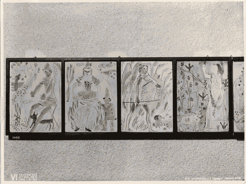 Image for VI Triennale - Mostra delle Scuole d'arte - Istituto Superiore per le industrie artistiche di Monza - Formelle graffite e colorate "I dodici mesi" di Salvatore Fancello