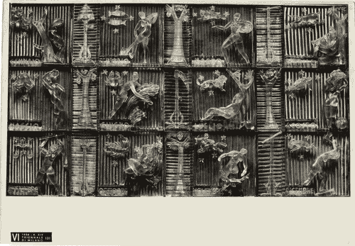 Image for VI Triennale - Galleria delle arti decorative e industriali - Pannello di piastrelle di vetro soffiato - Lo zodiaco