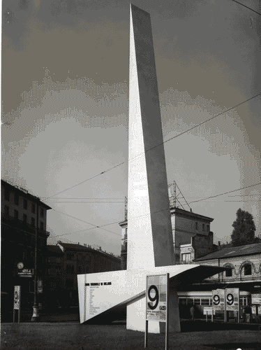 Image for IX Triennale - Sistemazione decorativa dei viali di accesso - Piazzale Cadorna - Manifesto ufficiale della Nona Triennale di Ernst Scheidegger - Complesso pubblicitario di Ernesto Ciuti