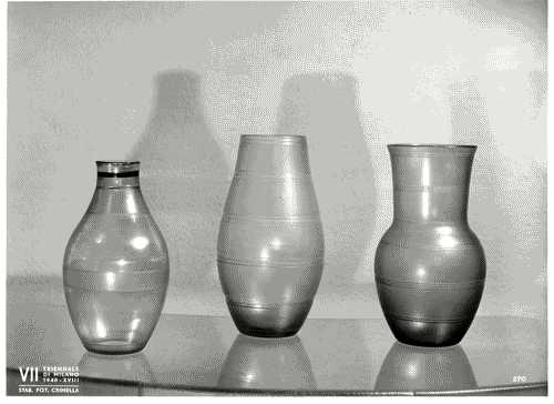 Image for VII Triennale - Mostra dei metalli e dei vetri - Produzione Venini - Vasi in vetro