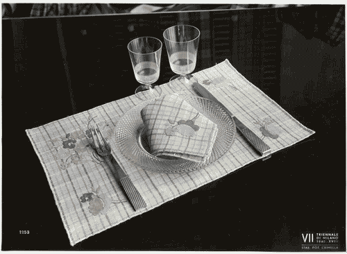 Image for VII Triennale - Mostra dei tessuti e dei ricami - Sezione dei merletti e dei ricami - Servizio all'americana di Emilia Bellini