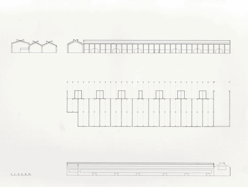 Image for Le città immaginate - Nove progetti per nove città. Sezione progettuale -Torino (Nella città, sul fiume Dora, dove le fabbriche sono vuote) - Piante e sezioni del progetto di Juan Navarro Baldeweg