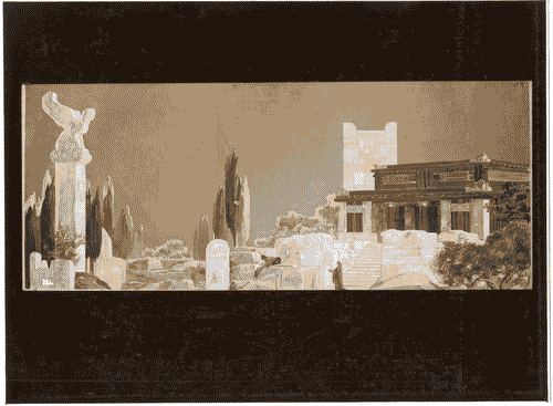 Image for II Biennale - Sezione del teatro - Sala 3 - Bozzetto per la messinscena di "Coefore" per il teatro Greco di Siracusa di Duilio Cambellotti