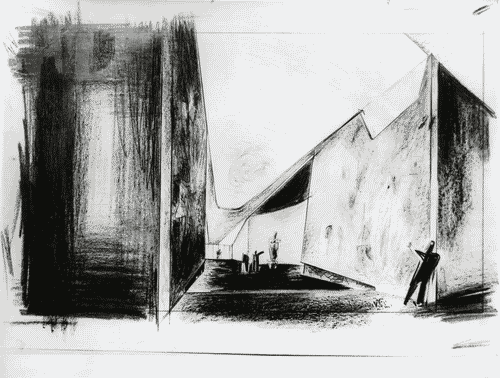 Image for IX Triennale - Palazzo dell'Arte - Vestibolo d'ingresso e atrio - Bozzetto - Luciano Baldessari