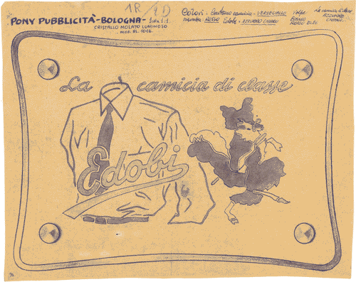 Image for Bozzetto per insegna pubblicitaria "Edobi. La camicia di classe"