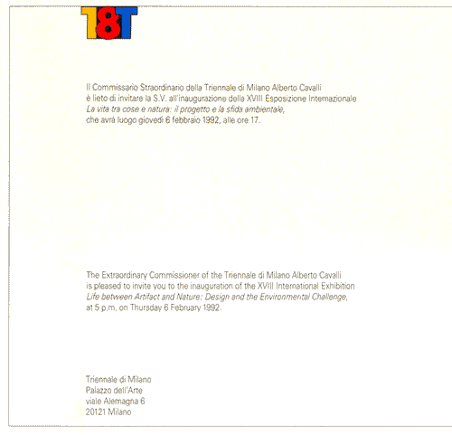 Image for Invito all'inaugurazione della XVIII Triennale