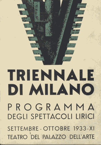 Image for Opuscolo di 34 pagine del "Programma degli spettacoli lirici", con logo di Mario Sironi in copertina