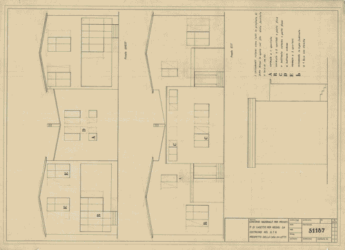 Image for Concorso nazionle casette per reduci. Casa a 4 letti. Lati est ed ovest