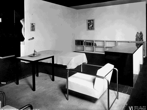 Image for VI Triennale - Padiglione nel parco Sempione. Mostra dell'abitazione - Alloggio n. 3: tipo di alloggio per tre persone - Zona letto