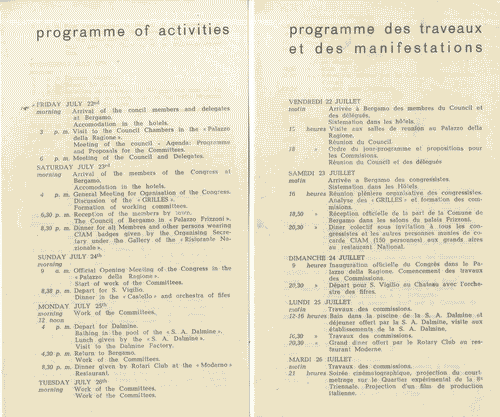 Image for Pieghevole con programma del Congresso Internazionale di Architettura Moderna del CIAM