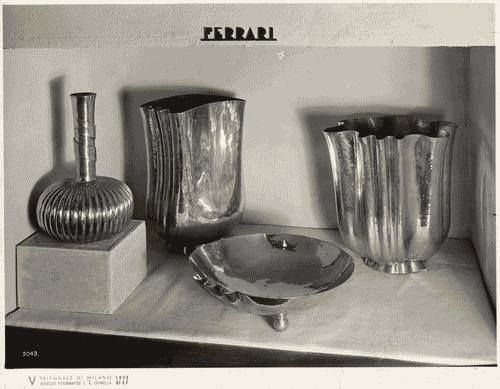 Image for V Triennale - Arti decorative e industriali - Cristalli-metalli-illuminazione - Vasi e ciotola in metallo