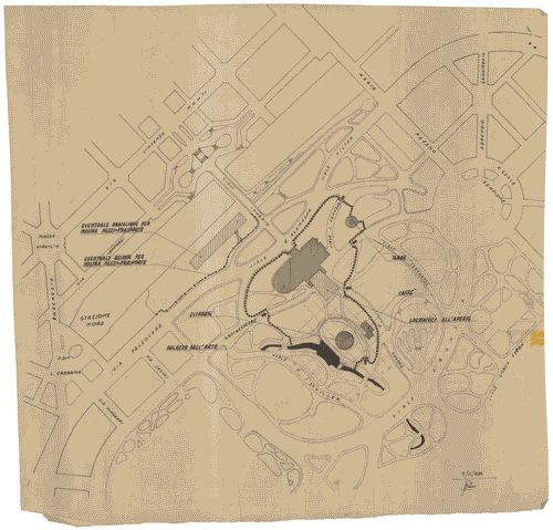 Image for Sistemazione decorativa dei piazzali d'ingresso.Sistemazione del Parco. Indicazione dei padiglioni