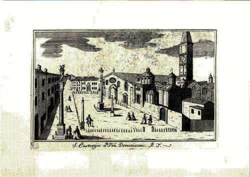 Image for XVI Triennale - Terzo ciclo - Conoscenza della città - La città rituale. La città e lo stato di Milano, nell'età dei Borromeo - Stampa della Basilica di S. Eustorgio a Milano