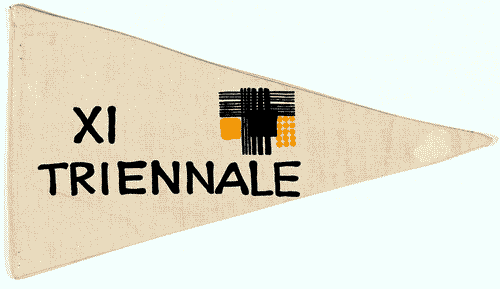 Image for Bandiera triangolare "XI Triennale" con logo