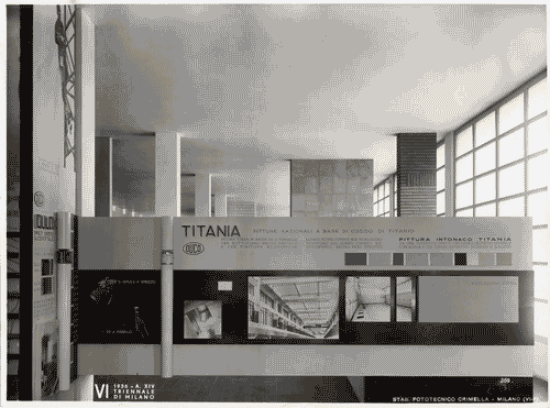 Image for VI Triennale - Padiglione nel parco Sempione. Sistemi costruttivi e materiali edilizi - Sezione di vernici, smalti e colori