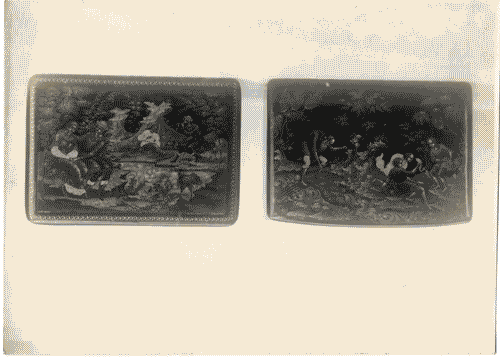 Image for III Biennale - Sezione dell'U.R.S.S. - Sala dell'arte dei Kustari - Scatolette di carta pressata del villaggio di Palekh