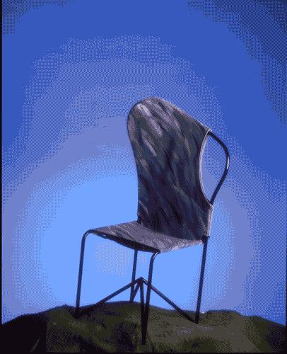 Image for Sedia in tubo metallico e tela