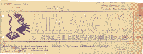 Image for Bozzetto per pubblicità "Atabagico stronca il bisogno di fumare"