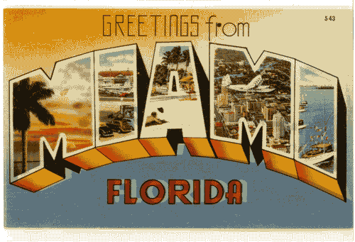 Image for XVII Triennale - Le città del mondo e il futuro delle metropoli - Sezione Arte (produzione artistica e comportamenti culturali) - Cartolina di Miami