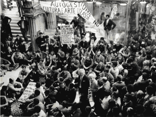 Image for XIV Triennale - Occupazione della Triennale - Interno del Palazzo dell'Arte