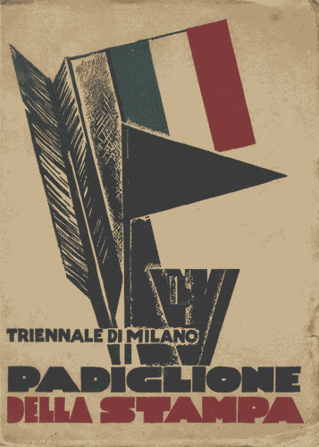 Image for Opuscolo "Triennale di Milano. Padiglione della Stampa", 72 pagine di testo e 8 pagine in carta lucida di fotografie in bianco e nero