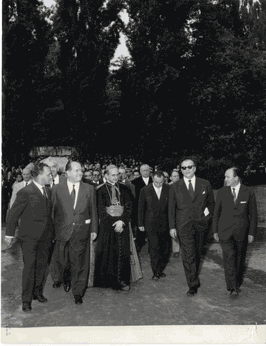 Image for XII Triennale - Inaugurazione - Cardinale Giovanni Battista Montini - Ivan Matteo Lombardo - Tommaso Ferraris - Giuseppe Togni