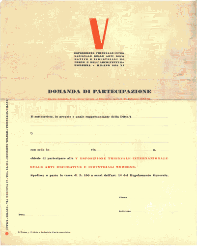 Image for Domanda di partecipazione, con testo ridotto