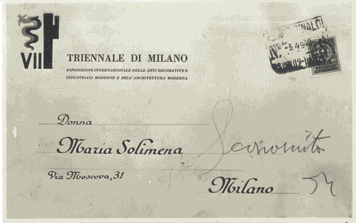 Image for Stampa fotografica dell'invito inviato a Maria Solimena, con logo di Enrico Ciuti