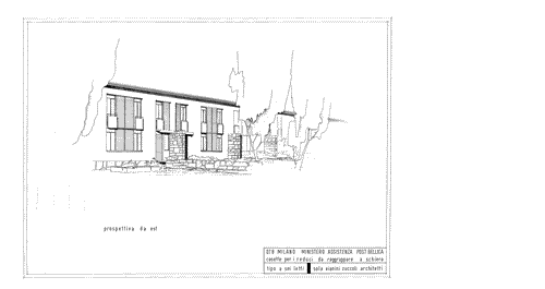 Image for Casette per reduci da raggruppare a schiera tipo a 6 letti. Lato est