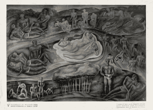 Image for V Triennale - Pittura murale e scultura decorativa - Galleria delle pitture - Pittura murale "figure d'estate" di Cristoforo De Amicis