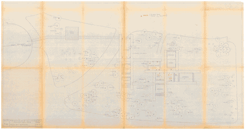 Image for Mostra internazionale dell'abitazione. Padiglione. Indicazione delle diverse sezioni. Annotazioni manoscritte con indicazione delle prese