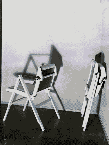 Image for IX Triennale - Abitazione - Alloggio n. 7: elementi di appartamento - Marco Zanuso - Sedia pieghevole in legno