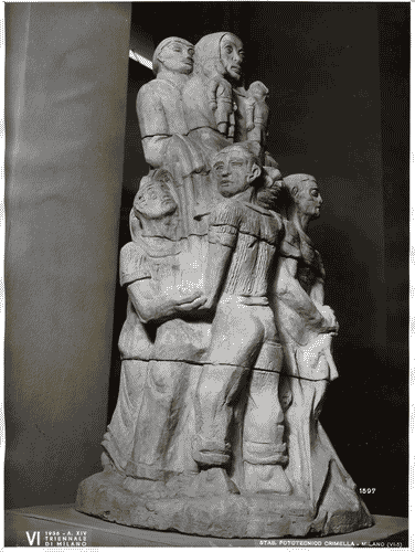 Image for VI Triennale - Mostra delle Scuole d'arte - Scuola superiore d'arte applicata all'industria del comune di Milano - Gruppo in terracotta "Noi tireremo diritto" di Ettore Calvelli