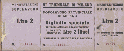 Image for Blocchetto di biglietti speciali per manifestazioni dopolavoristiche, di colore lilla