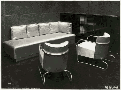 Image for VI Triennale - Mostra dell'arredamento - Stanza di soggiorno nella casa di un collezionista d'arte di Agnoldomenico Pica