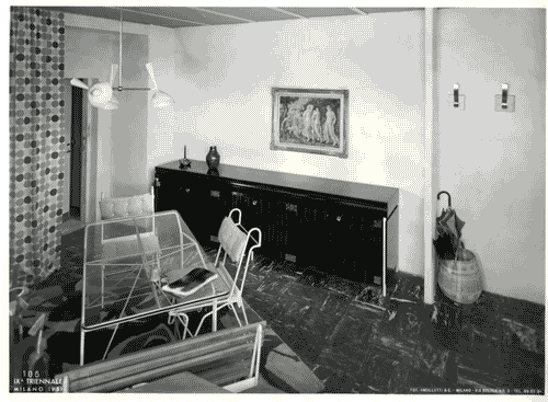 Image for IX Triennale - Abitazione - Alloggio n. 8: interno di casa per vacanze - Renato G. Angeli - Ico Parisi - Gianni Saibene - Soggiorno