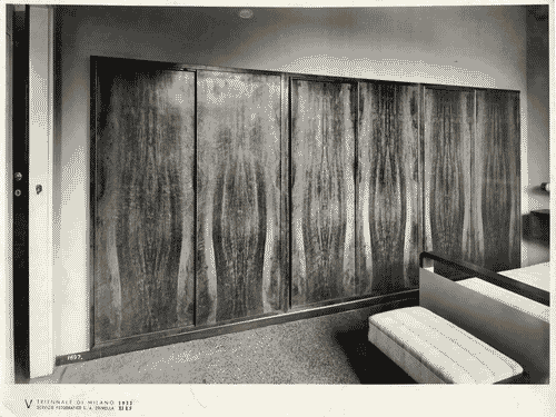 Image for V Triennale - Mostra dell'abitazione - Casa a struttura d'acciaio di Giuseppe Pagano, Franco Albini, Renato Camus, Giancarlo Palanti, Giuseppe Mazzoleni, Giulio Minoletti - Camera da letto matrimoniale